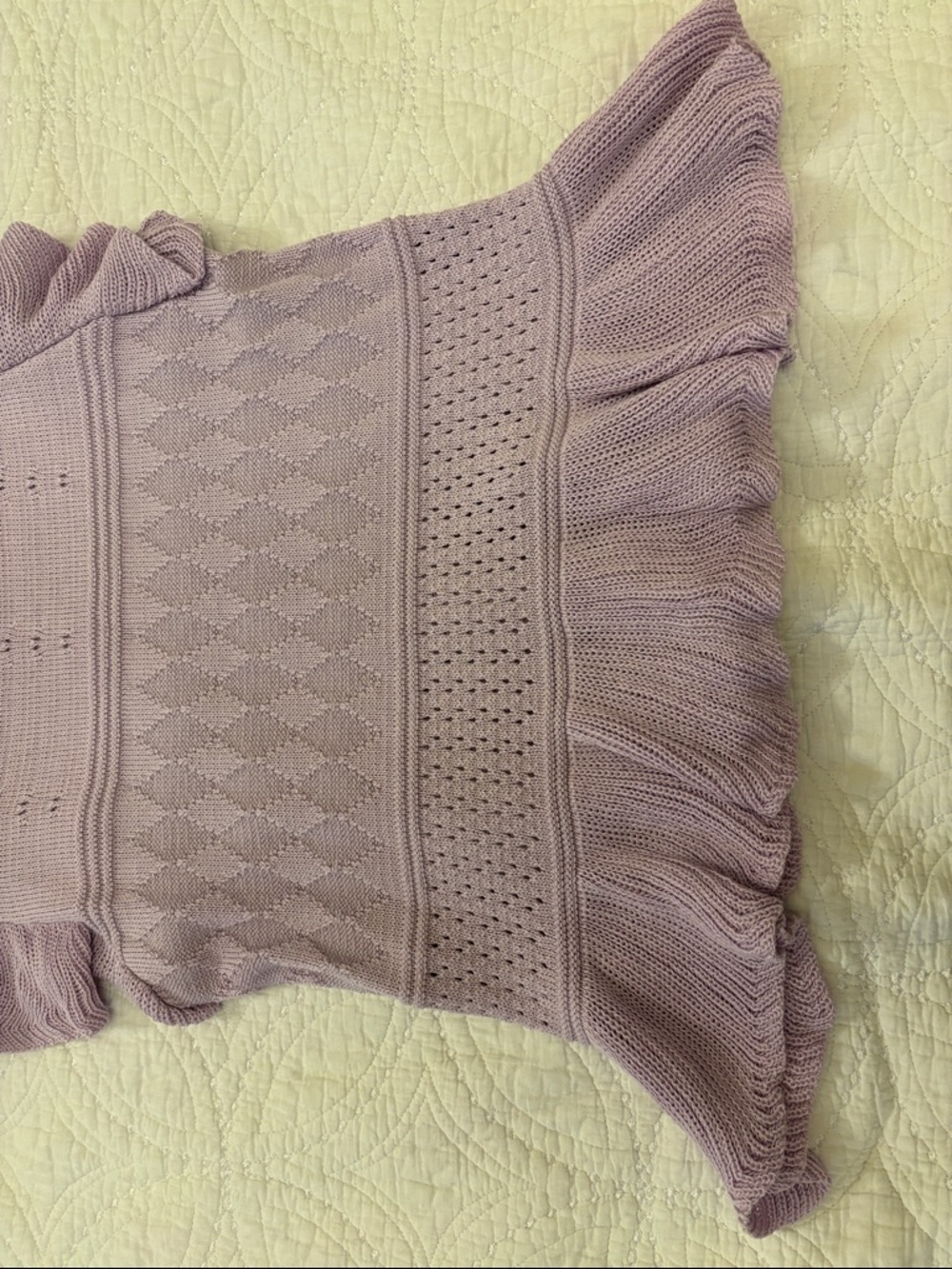 Lavender Ruffle Knit Top - Picture 4 of 9